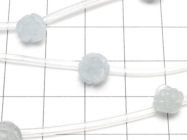 [Video] Aquamarine AA+ Rose 8mm, 10mm half or 1-strand beads (approx. 13inch/32cm)