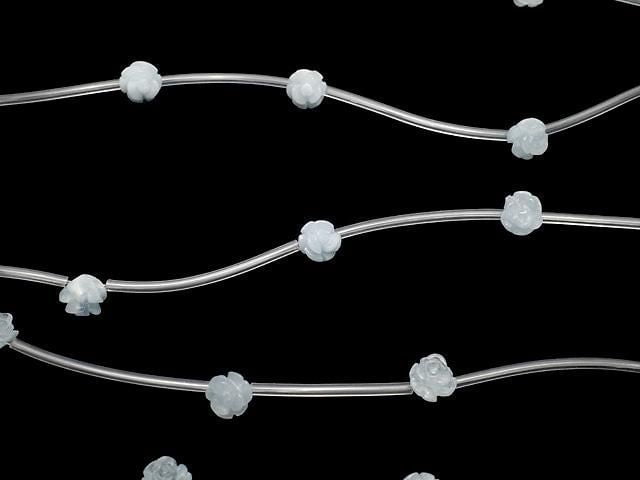 [Video] Aquamarine AA+ Rose 8mm, 10mm half or 1-strand beads (approx. 13inch/32cm)