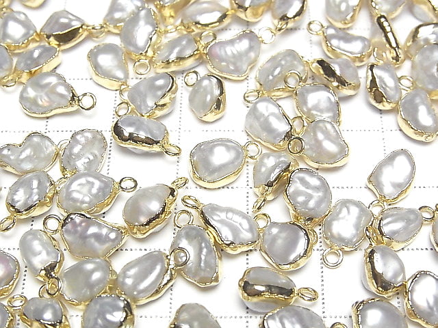 [Video] Fresh Water Pearl Baroque White Pearl Charm 5pcs