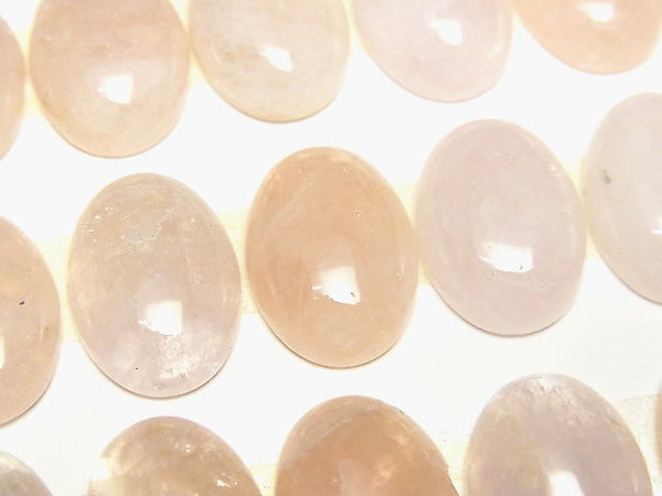 [Video]Morganite AA Oval Cabochon 18x13mm 2pcs
