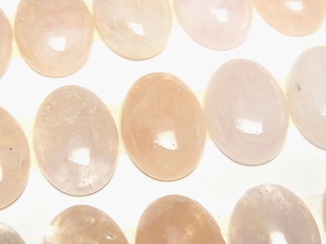 [Video]Morganite AA Oval Cabochon 18x13mm 2pcs