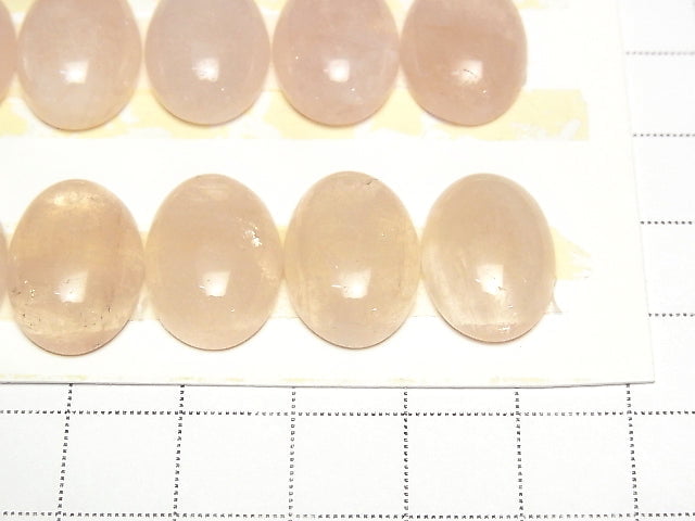[Video]Morganite AA Oval Cabochon 18x13mm 2pcs