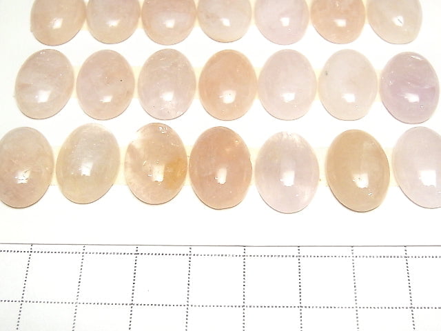 [Video]Morganite AA Oval Cabochon 18x13mm 2pcs
