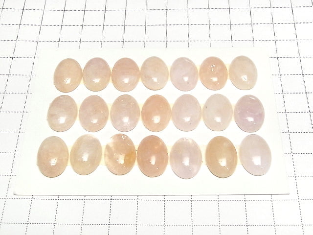 [Video]Morganite AA Oval Cabochon 18x13mm 2pcs