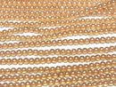 Champagne Aura Crystal Quartz AAA Round 3mm 1strand beads (aprx.14inch/34cm)
