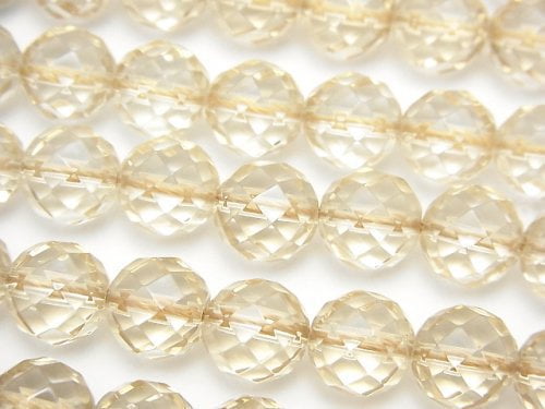 Champagne Quartz, Faceted Round Gemstone Beads