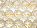 Champagne Aura Crystal Quartz AAA 64Faceted Round 10mm half or 1strand beads (aprx.15inch/38cm)