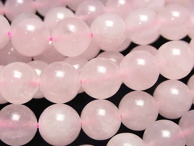 [Video]  Rose Quartz  Round 10mm 1strand beads (aprx.14inch/35cm)