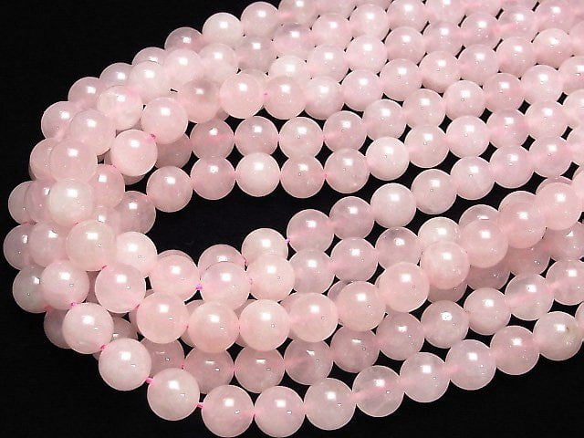 [Video]  Rose Quartz  Round 10mm 1strand beads (aprx.14inch/35cm)