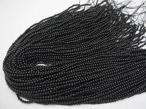 1strand $11.79! Black Spinel AAA Round 3mm 1strand beads (aprx.15inch / 38cm)