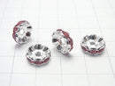 Asfor Rondelle [Light Rose x Silver] Floral Form 4-10 mm 100 pcs $9.79