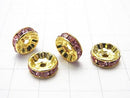 Asfor Rondelle [Light Rose x Gold] Flat 4-10 mm 100 pcs $9.79