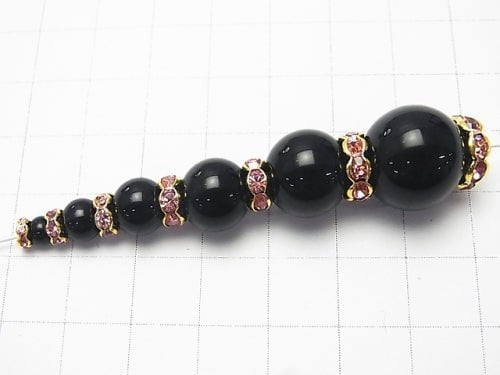 Asfor Rondelle [light rose x gold] flower pattern 4-10 mm 100 pcs $9.79