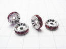 Asfor Rondelle [Rose x Silver] Flat 4-10 mm 100 pcs $9.79