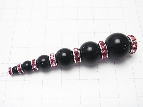 Asfor Rondelle [Rose x Silver] Flat 4-10 mm 100 pcs $9.79