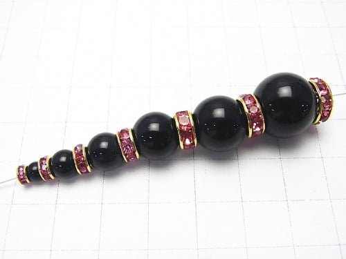 Asfor Rondelle [Rose x Gold] Flat 4-10 mm 100 pcs $9.79