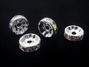 Asfor Rondelle [Crystal ABx Silver] Flat 4-10mm 10pcs