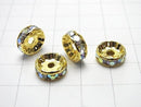 Asfor Rondelle [Crystal ABx Gold] Flat 4-10mm 10pcs