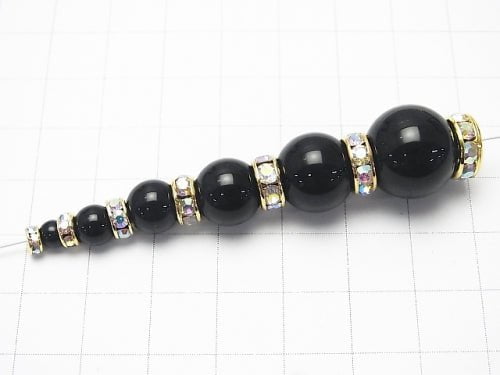 Asfor Rondelle [Crystal ABx Gold] Flat 4-10mm 10pcs
