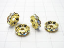 Asfor Rondelle [Crystal ABx Gold] Flower Shape 4-10mm 10pcs