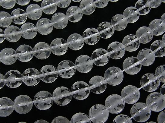 [Video] Angel Carving! Crystal AAA Round 8mm, 10mm, 12mm, 14mm NO.3 (heart) 1/4 or 1strand