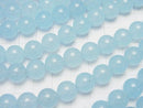 Light blue jade round 10mm 1strand beads (aprx.15inch/36cm)