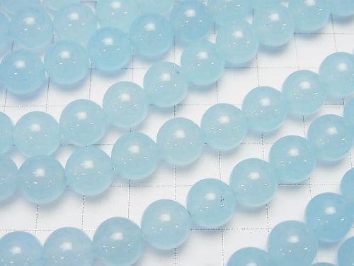 Light blue jade round 10mm 1strand beads (aprx.15inch/36cm)