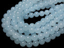 Light Blue Jade Round 12mm 1strand beads (aprx.15inch / 38cm)