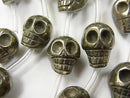 Pyrite, Skull Gemstone Beads