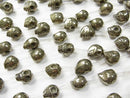 Pyrite AA ++ skull Vertical Hole 14 mm half or 1 strand beads (aprx.15 inch / 38 cm)