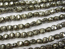 Pyrite AAA - Skull Vertical Hole 8 mm, 10 mm, 14 mm half or 1 strand beads (aprx. 15 inch / 38 cm)
