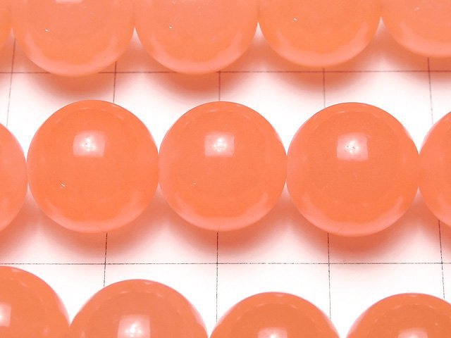 Pink Orange Jade Round 12mm 1strand beads (aprx.15inch/36cm)