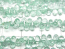 [Video]High Quality Emerald AAA Drop Faceted Briolette half or 1strand beads (aprx.15inch/38cm)
