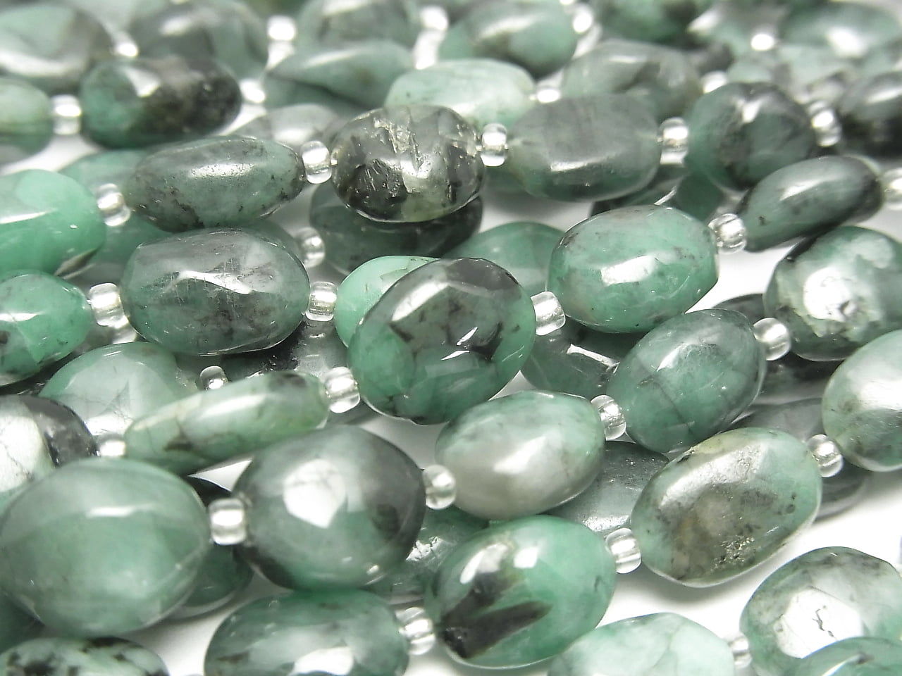 [Video] Brazilian Emerald AA++ Nugget 1strand beads (aprx.5inch/12cm)