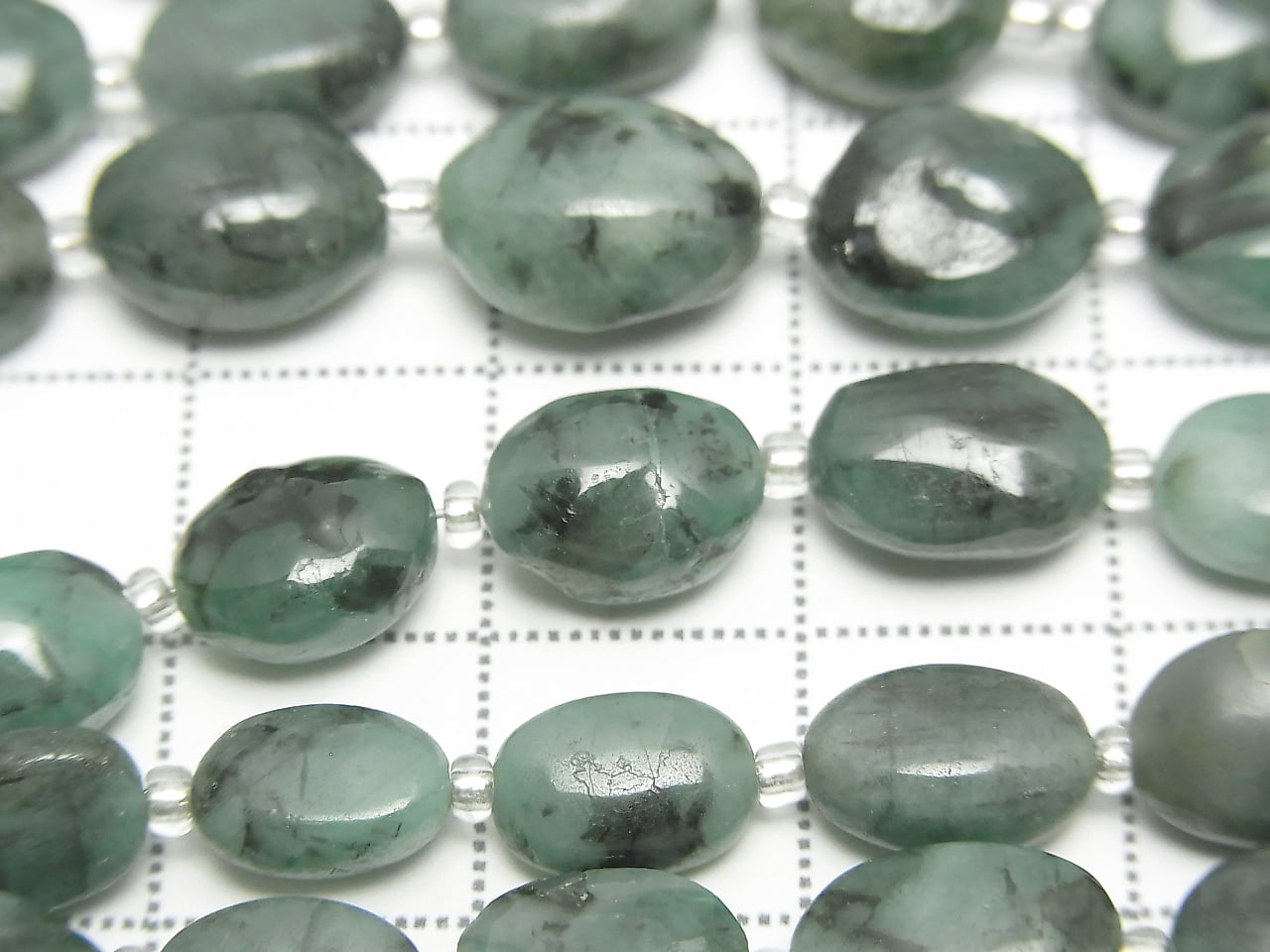 [Video] Brazilian Emerald AA++ Nugget 1strand beads (aprx.5inch/12cm)