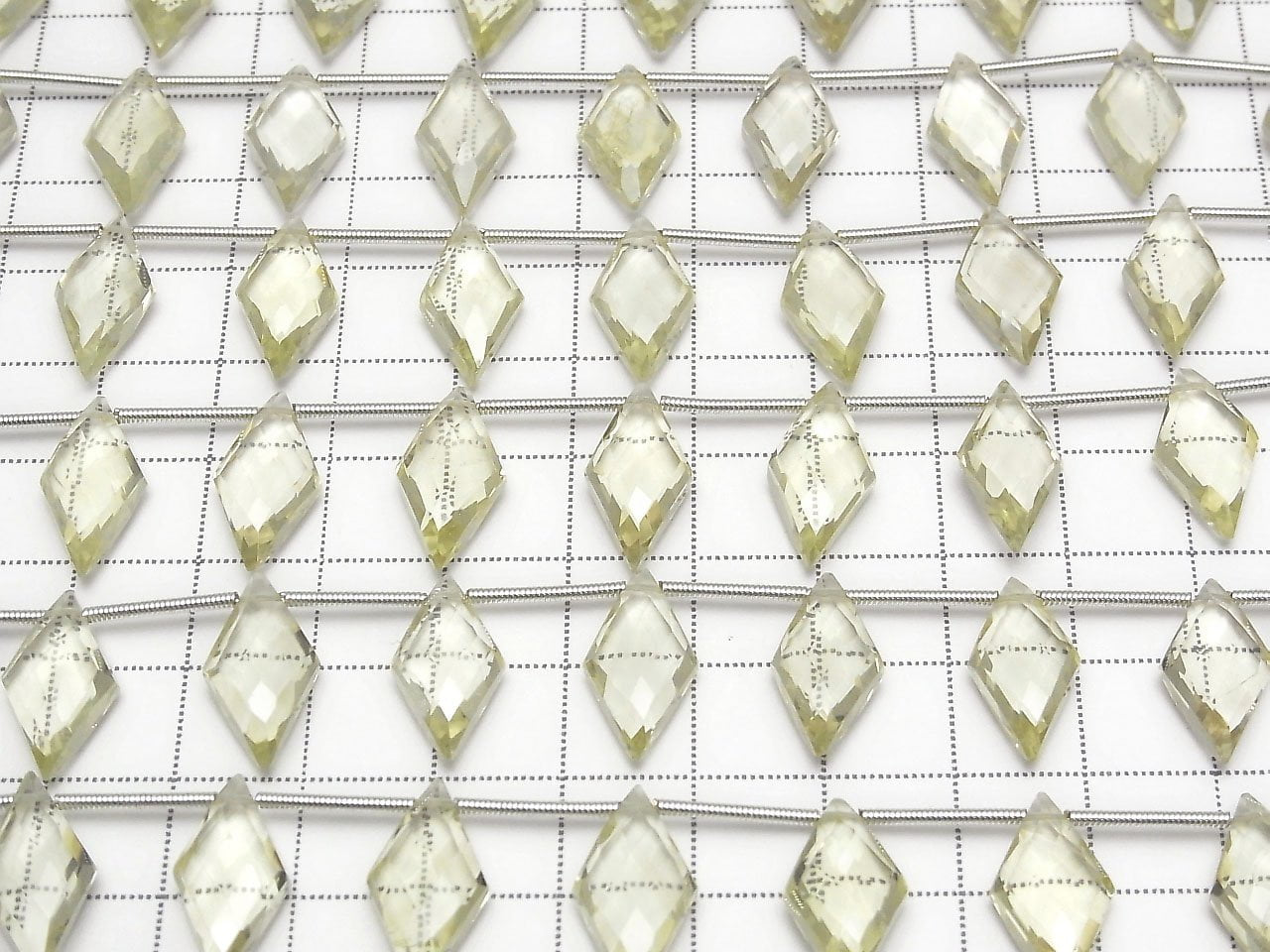 優質檸檬晶 AAA 鑽石形 17x9mm 一串珠子（8顆）