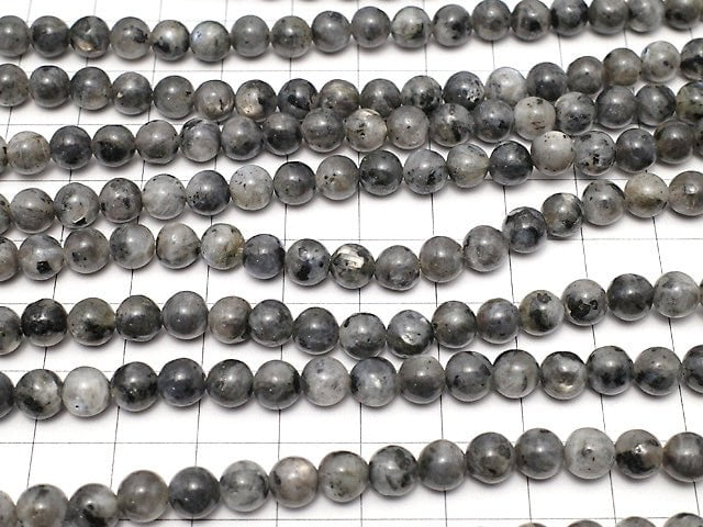 [Video] Larvikite  Round 6mm 1strand beads (aprx.15inch/38cm)
