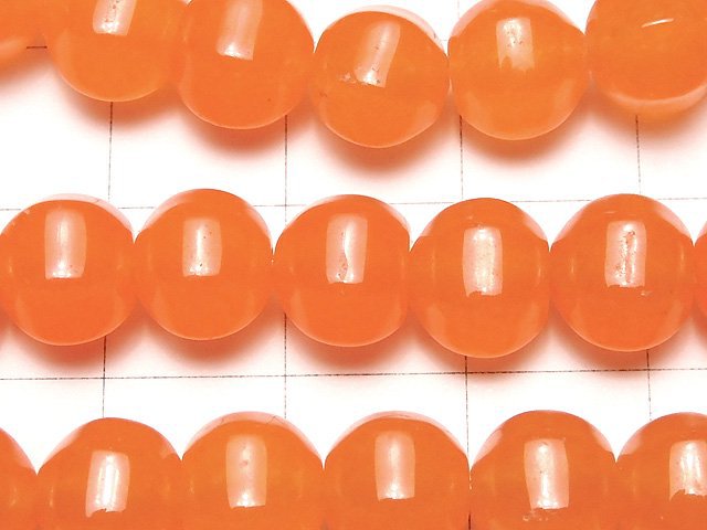 1strand $5.79! Orange Jade 6Faceted 8mm 1strand beads (aprx.15inch / 37cm)