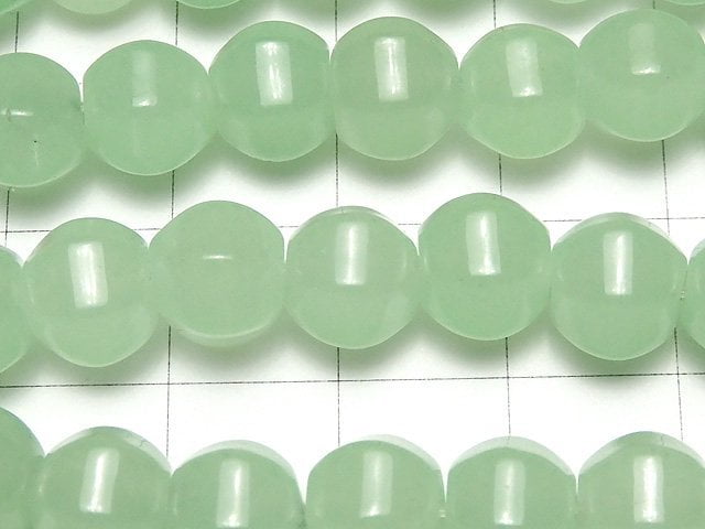 1strand $5.79! Pastel Green Jade 6Faceted 8mm 1strand beads (aprx.15inch / 38cm)