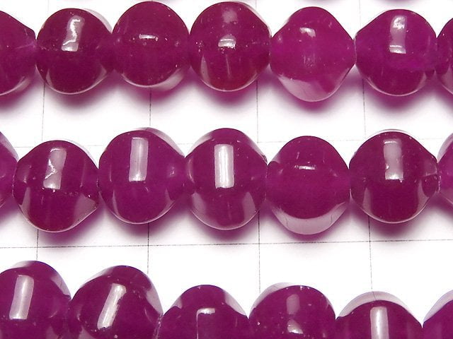 1strand $5.79! Wine Red Color Jade 6 Faceted 8 mm 1 strand beads (aprx.15 inch / 38 cm)