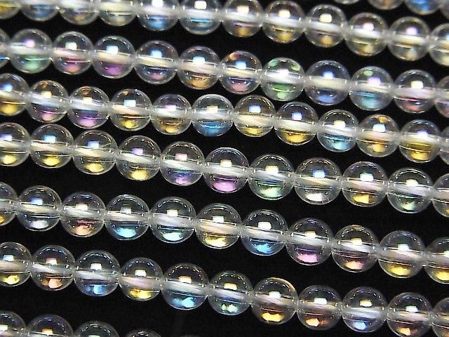 [Video] Aqua Crystal Round 4mm 1-strand beads (approx. 15 inches/37 cm)