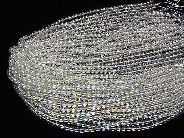 [Video] Aqua Crystal Round 4mm 1-strand beads (approx. 15 inches/37 cm)