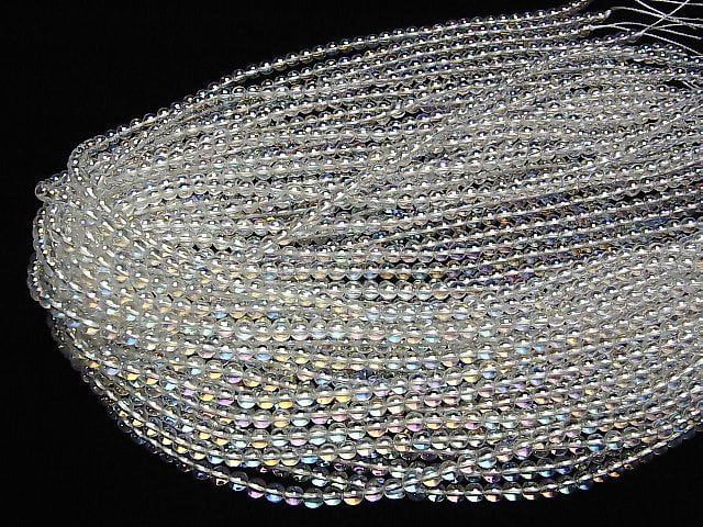 [Video] Aqua Crystal Round 4mm 1strand beads (aprx.15inch / 38cm)