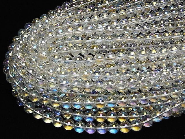 [Video]Aqua Crystal Round 10mm half or 1strand beads (aprx.15inch/38cm)