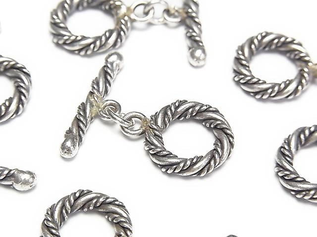Karen Silver Double Twist Toggle 14mm 1 pair