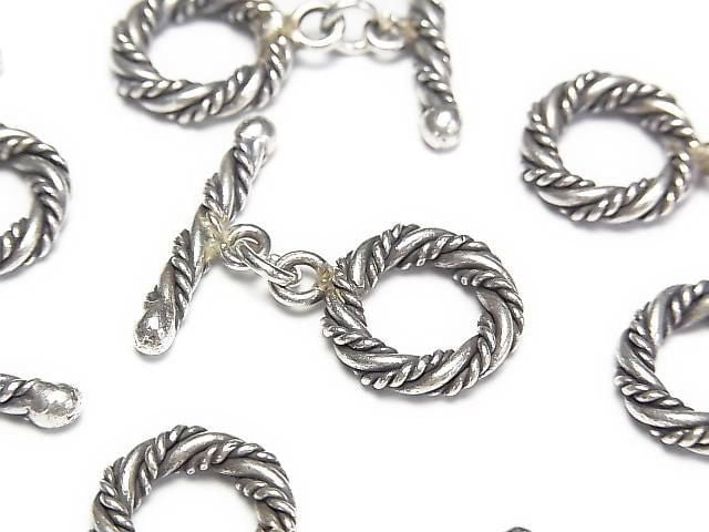 Karen Silver Double Twist Toggle 14mm (1 pair)