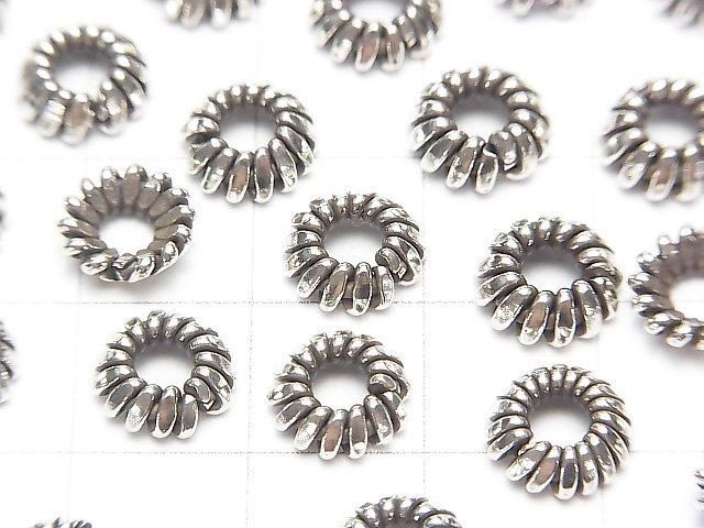 Karen Silver Bead Caps 8x8x3mm 2pcs