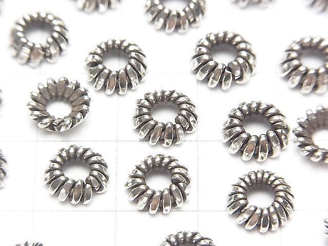 Karen Silver Bead Cap 8x8x3mm 2pcs