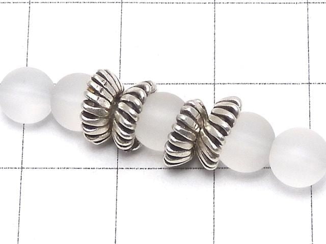 Karen Silver Bead Caps 8x8x3mm 2pcs
