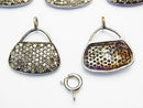Diamond Handbag (Bag) Motif Charm 14x16x2 Silver925 1pc $79.99!